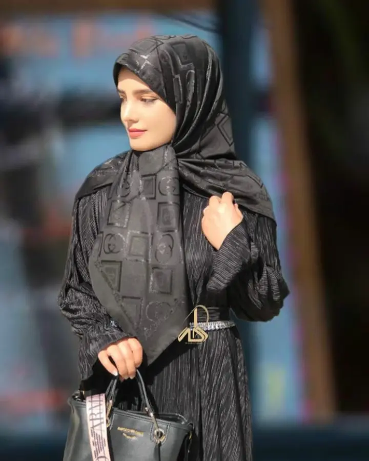 روسری مجلسی مشکی (3)