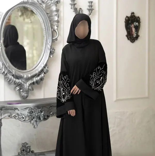 مانتو عبایی مشکی (46)