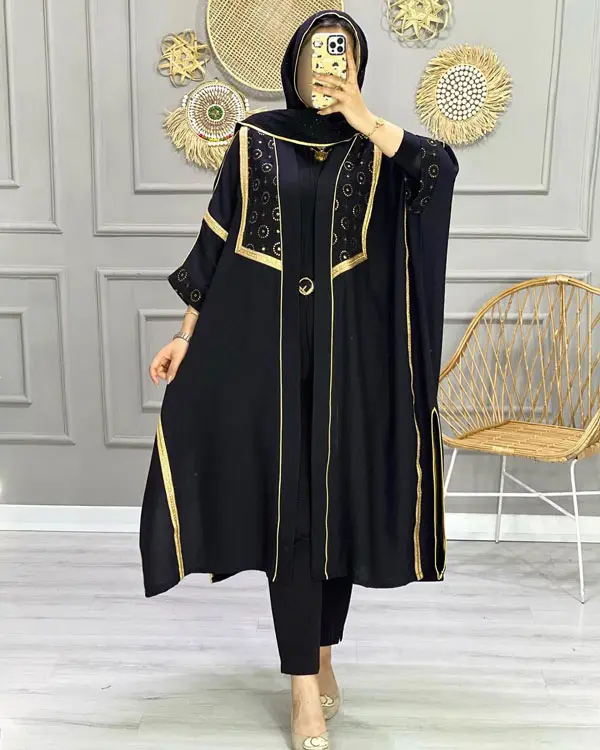 مانتو عبایی مشکی (45)