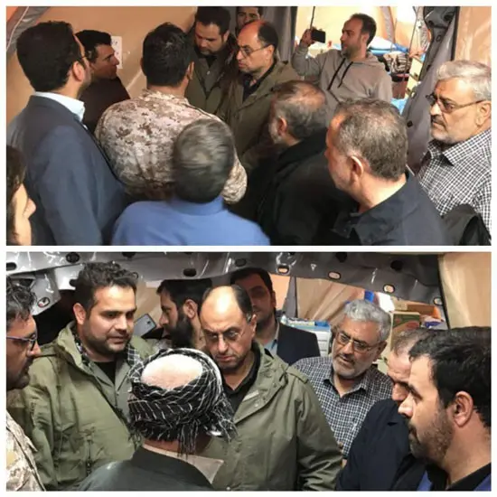 بازدید نماینده دفتر رهبری از مناطق زلزله‌ زده