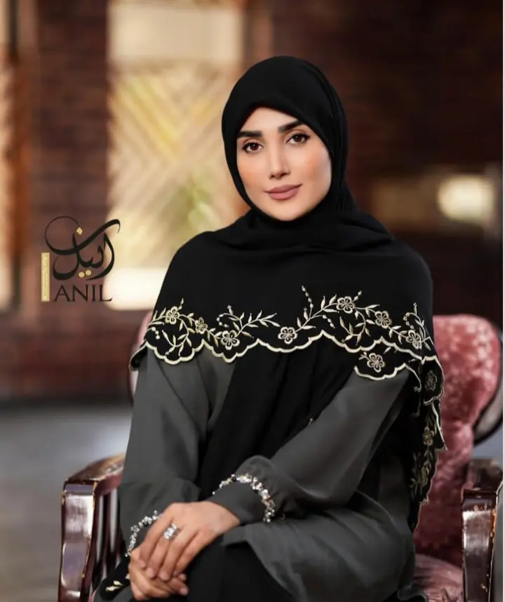 روسری مجلسی مشکی (5)