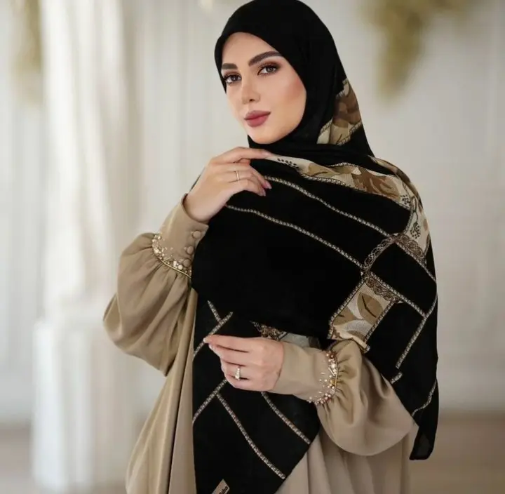 روسری مجلسی مشکی (11)