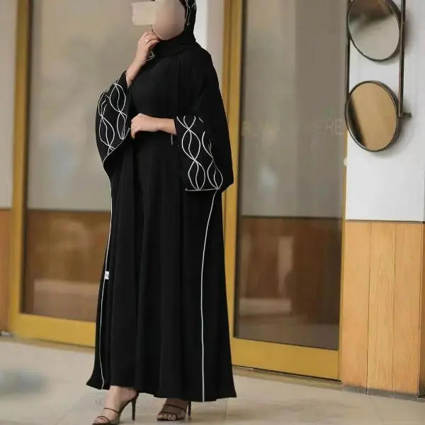 مانتو عبایی مشکی (50)