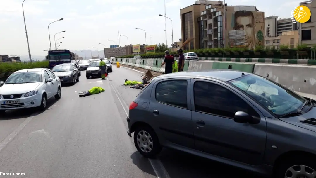 (تصاویر) مرگ دلخراش پاکبانان پل سید خندان