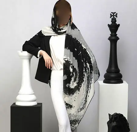 مدل روسری نخی گلدار, روسری نخی زنانه