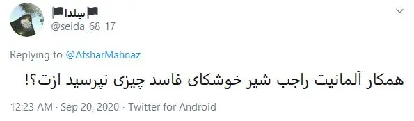 توئیت دروغین مهناز افشار
