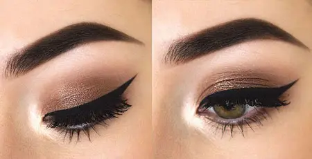 مدل خط چشم چشم آرایش کرده, مدل خط چشم, آرایش چشم تیره