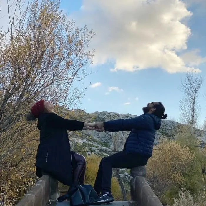 نگین معتضدی و همسرش