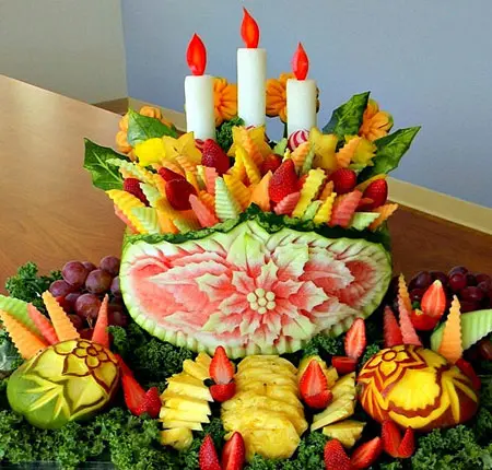 تزیینات کدو شب چله, مدل های تزیین هندوانه