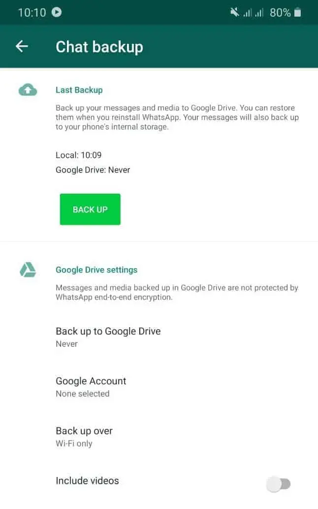 آموزش بکاپ گرفتن از گفتگوهای واتساپ مشکل تماس تصویری واتساپ
