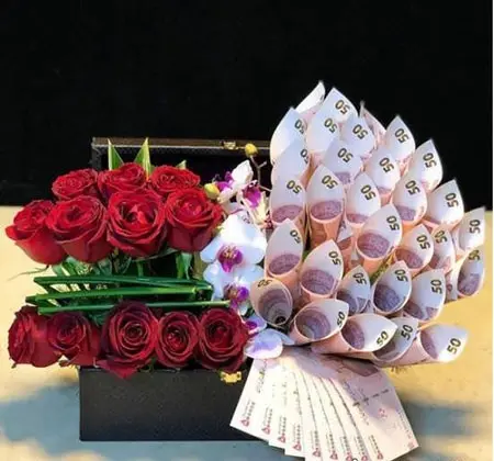 تزیین پول برای تولد ,جدیدترین ایده ها برای تزیین پول,تزیین پول برای کادو تولد