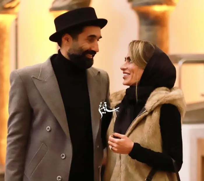 هادی کاشمی و سمانه پاکدل هادی کاظمی و همسرش