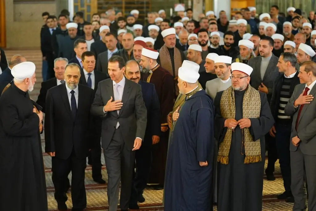 حضور بشار اسد در نماز عید فطر / عکس