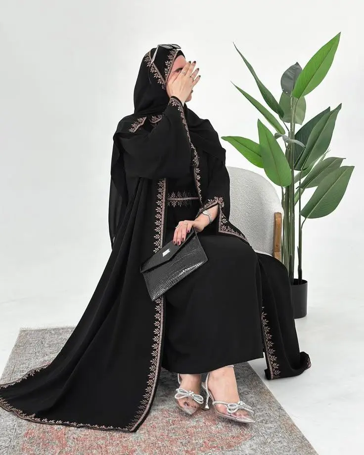 مانتو عبایی مشکی (10)