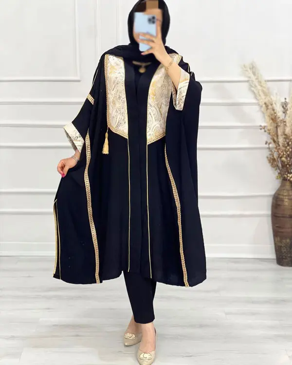 مانتو عبایی مشکی (37)