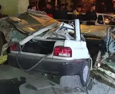 واژگونی پراید حادثه ساز شد