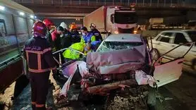 زنجیره مرگبار تصادف خودرو‌ها در بزرگراه معلم