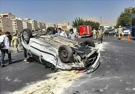 3 مرگ دلخراش در پی واژگونی پژو 206