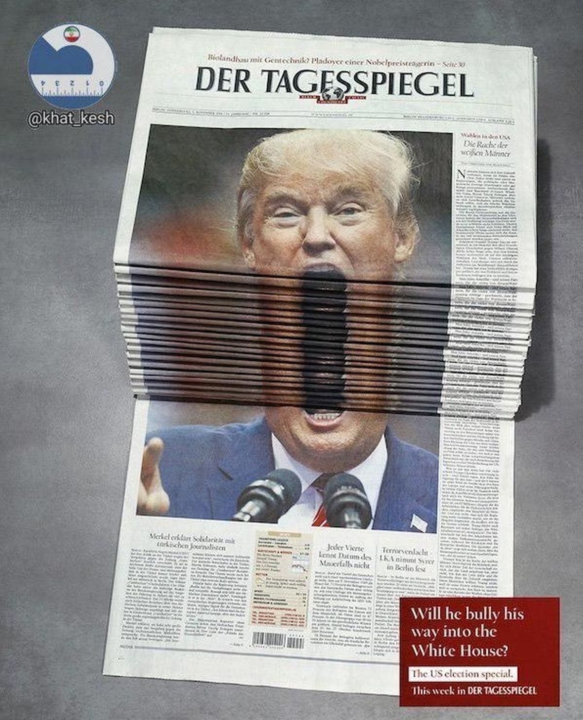 ابتکار جالب یک روزنامه برای «بستن دهان ترامپ»