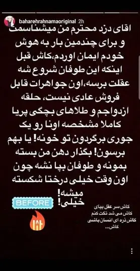 بهاره رهنما دزد خانه‌اش را تهدید کرد