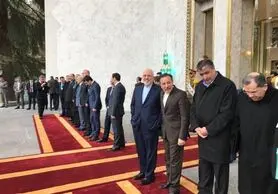 اولین حضور ظریف در یک دیدار رسمی بعد از پذیرفته نشدن استعفا + عکس