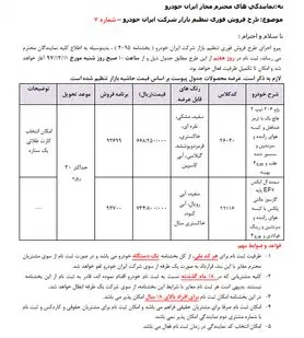 پیش فروش 206 و سمند ال ایکس EF7