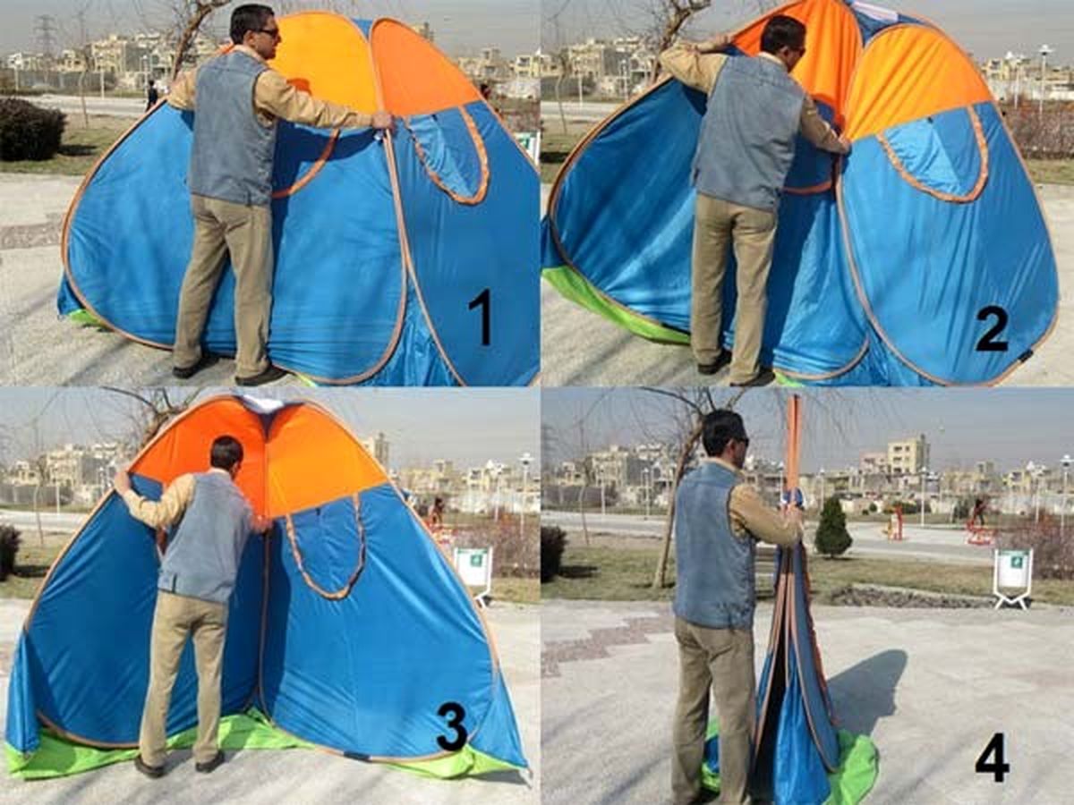 نحوه جمع کردن چادر مسافرتی (آموزش تصویری+ فیلم )