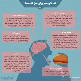 اینفوگرافی / غذاهای مضر برای مغز کدامند؟
