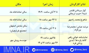 تئاترهای اصفهان را امروز دنبال کنید