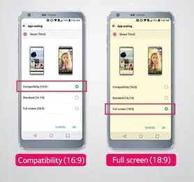 با App Scaling از نمایشگر ال‌جی G6 نهایت لذت را ببرید