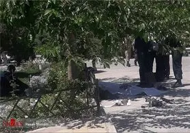 عکس جنازه فرد انتحاری در حرم امام