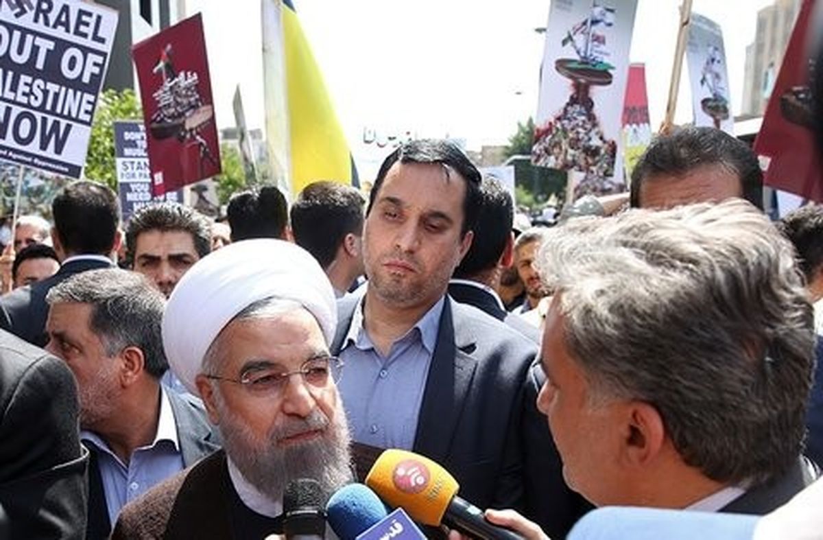 روحانی: پیام مردم تنفر از رژیم غاصب صهیونیست است