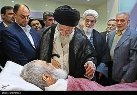 عیادت مقام معظم رهبری از آیت‌الله مظاهری