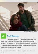 فروشنده فرهادی در رتبه چهارم بهترین‌ فیلم‌های 2017