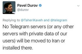 تلگرام سرورهایش را به ایران منتقل نکرده است