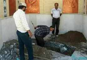 آماده سازی مزار شهید مدافع حرم«محسن حججی»