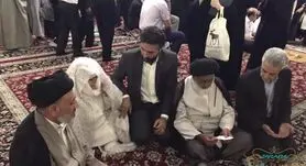 عقد «بهاره رهنما» و همسرش در حرم امام رضا (ع)