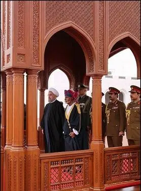 تصاویری از روحانی در قصر سلطان قابوس