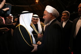 استقبال رسمی امیر کویت از روحانی در فرودگاه