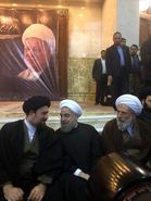 گپ‌وگفت روحانی و سیدحسن خمینی در حرم امام