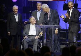 حضور ۵ رئیس‌جمهور سابق آمریکا در مراسم خیریه