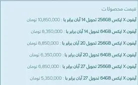 سقوط قیمت آیفون ایکس در بازار تهران