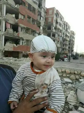 کودکی که امروز زنده از زیر آوار بیرون آورده شد