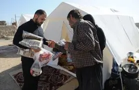 حضور قهرمانان کشتی در مناطق زلزله‌زده
