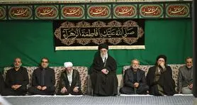 علی لاریجانی و سیدحسن خمینی در محضر رهبر انقلاب