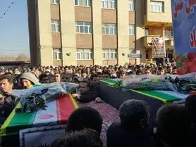 قربانیان حادثه اتوبوس دانش آموزی، تشییع شدند