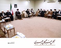 همنشینی روحانی و آملی لاریجانی در دیدار رهبری