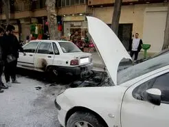 حریق مسری دو خودرو در اصفهان