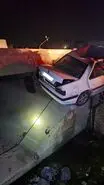 سقوط خودروی پژو پارس از پل کنارگذر روشن‌دشت