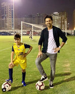 (عکس) فرهاد مجیدی و پسر فوتبالیستش